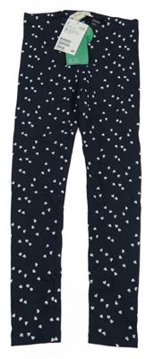 Nové - Tmavomodré legíny se rdíčky H&M