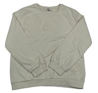 Svetlobéžová mikina s krajkovými motýly C&A