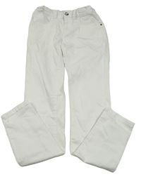 Bílé plátěné skinny kalhoty Tiffosi