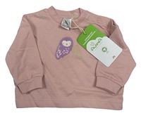 Nové - Starorůžová mikina se sovami Alana