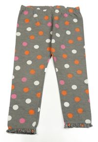 Sivé melírované bodkovaná é legíny Mothercare