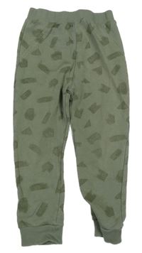 Khaki vzorované tepláky George