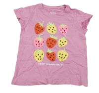 Ružové tričko s jahodami Topolino