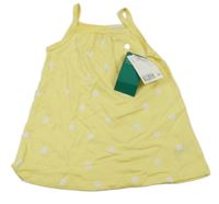 Nové - Žlté bodkovaná é bavlnené šaty H&M