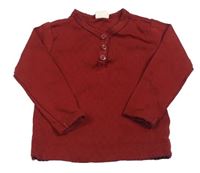 Vínové vzorované triko H&M