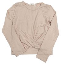 Pudrové crop tričko H&M