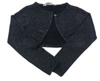 Čierno-trblietavé crop svetrové prepínaci bolerko H&M