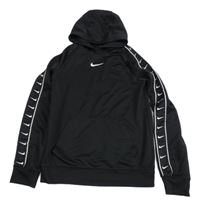 Černá sportovní mikina s logem a kapucí Nike