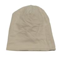 Smotanová bavlnená obojstranná čapica