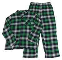 Zeleno-tmavomodré kockované pyžama George