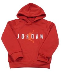 Červená mikina s potlačou a kapucí - Air Jordan