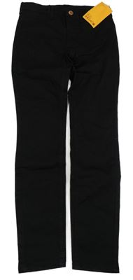 Nové - Černé plátěné skinny kalhoty H&M
