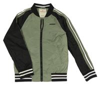 Zeleno-čierna šušťáková jarná bunda s logom Vingino