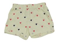 Žlté kraťasy so srdiečkami