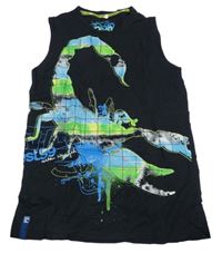 Černé tílko s barevným škorpionem C&A