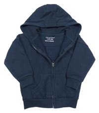 Tmavomodrá propnací mikina s kapucňou Primark