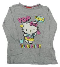 Šedé melírované triko s Hello Kitty 
