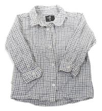 Bielo-modrá kockovaná košeľa H&M