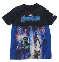 Čierno-modré perforované tričko s Avengers