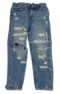 Modré skinny rifle s dírami River Island
