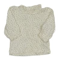 Bílo-šedé puntíkaté triko Next