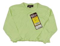 Nové - Neónově zelené crop tričko