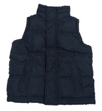 Tmavomodrá šušťáková zateplená vesta GAP