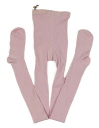 Svetloružové rebrované pančuchy