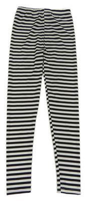 Černo-bílé pruhované legíny 