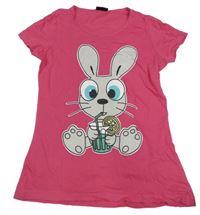 Ružové tričko s králikom Crash one