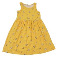 Žlté kvetované šaty H&M