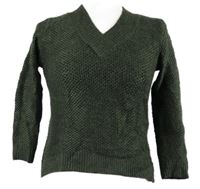 Dámsky khaki crop sveter zn. M&S