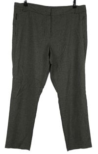 Nové - Dámské černo-šedé vzorované kalhoty M&S