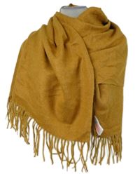 Dámska horčicová šál s strapcemi Accessorize