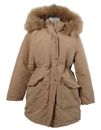 Dámský starorůžový šusťákový zimní kabát s kapucí Dorothy Perkins 