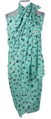 Dámské světlemodré vzorované pareo 