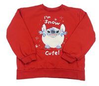 Červená mikina so Stitchem Primark