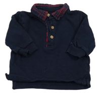 Tmavomodrá mikina s golierikom George