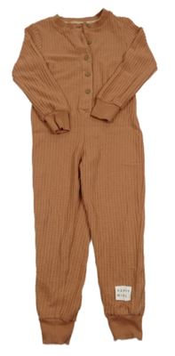 Hrdzavý rebrovaný overal George