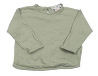 Khaki rebrované tričko Zara