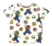 Biele tričko so Super Mariem