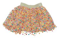 Ružová bodkovaná á tylová sukňa