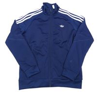Modro-bílá sportovní propínací mikina Adidas