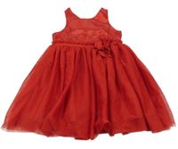 Červené šaty s tylovou sukní H&M