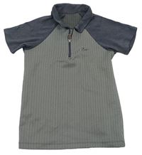 Sivo-vzorované polo tričko Matalan