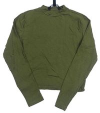 Khaki crop tričko New Look