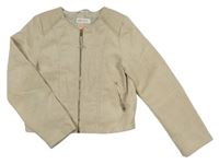 Svetlobéžová semišová jesenná bunda H&M