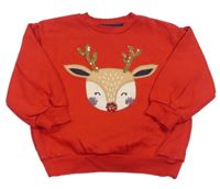 Červená mikina so sobom s flitrami Nutmeg