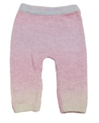 Svetloružová -farebné duhové pletené tepláky Tu