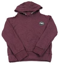 Fialová melírovaná mikina s nášivkou a kapucňou Soulcal